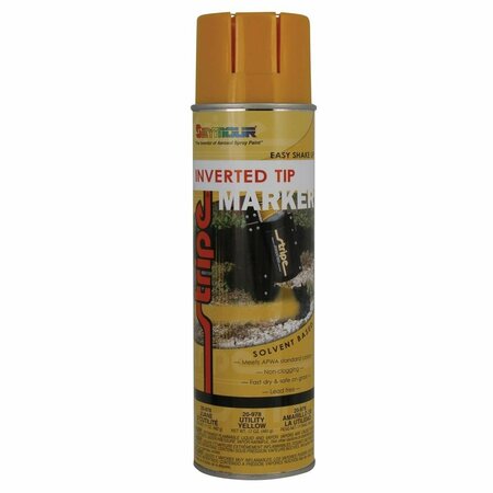 VORTEX 20 oz Inverted Tip Solvent Based Marking Paint Utility Yellow VO3745644